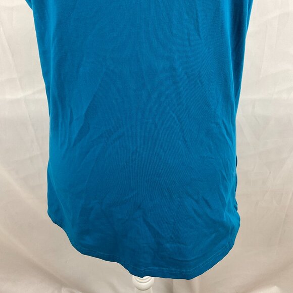 Gymshark Tank Top Women's M Dark Teal Blue Embroidered White Sleeveless - Picture 5 of 11